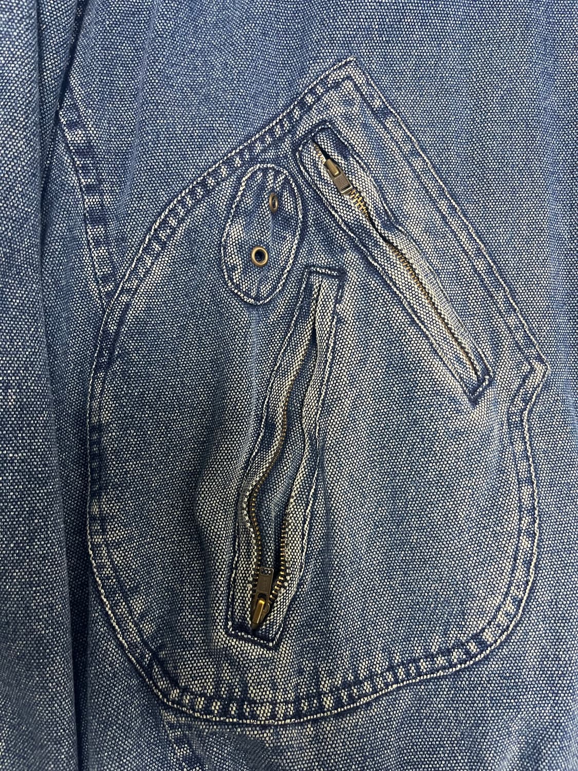 [XL] 할리데이비슨 데님 바시티 블루종 자켓 상품이미지4