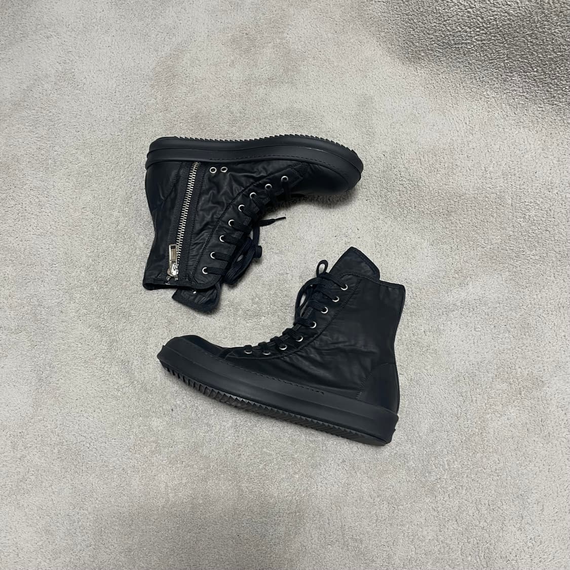 41) 릭오웬스 다크쉐도우 블랙 나일론 라몬즈 하이탑 상품이미지2