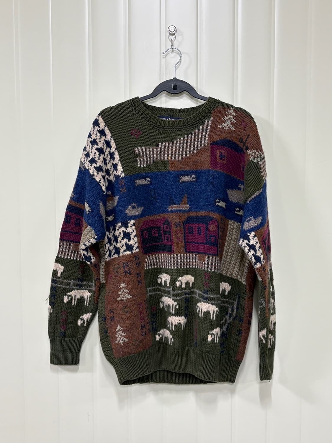 노티카 패턴 빈티지 니트 상품이미지1