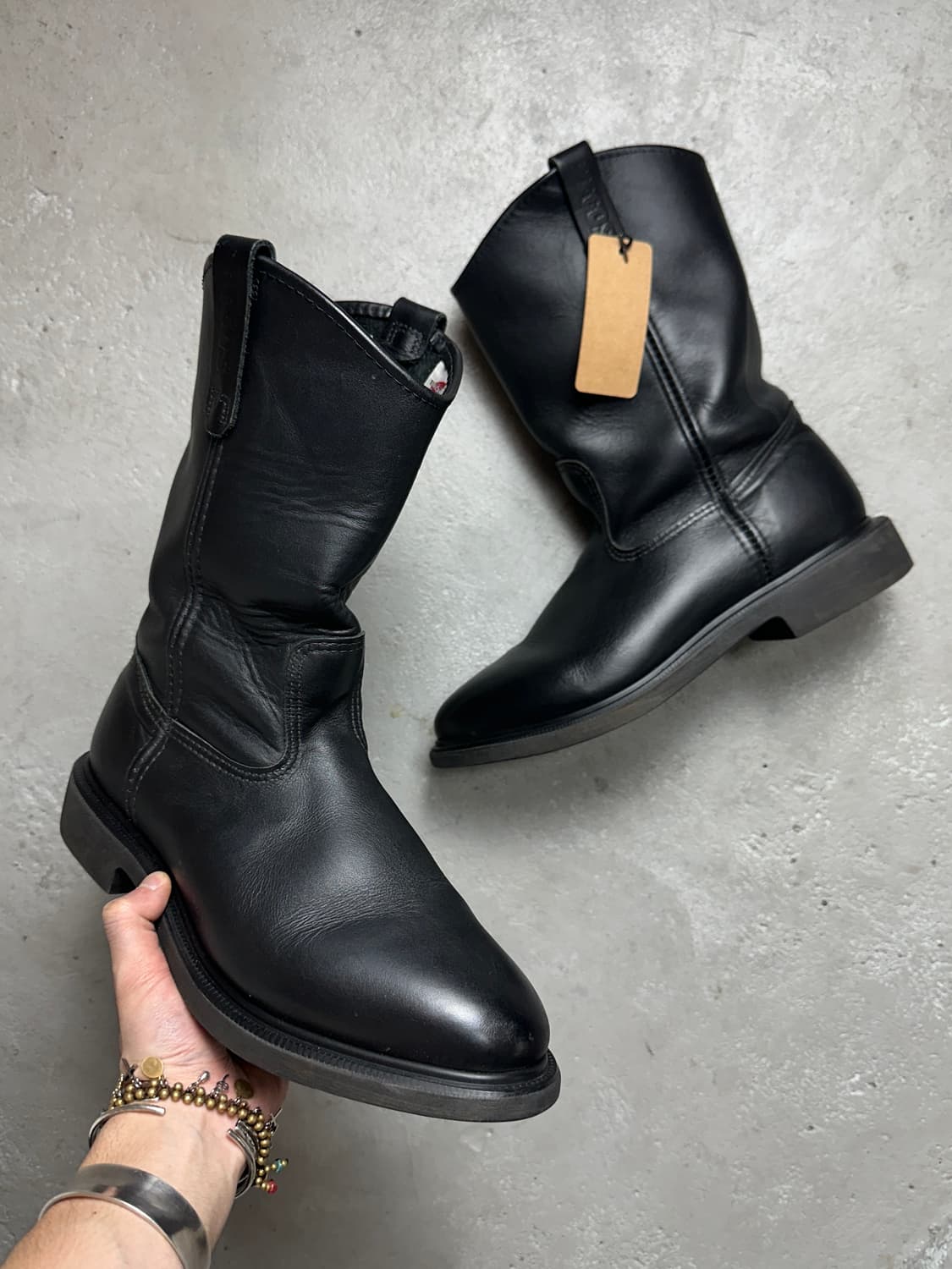 00's OG USA Made 레드윙 1125 페코스 블랙 웨스턴 부츠 상품이미지1