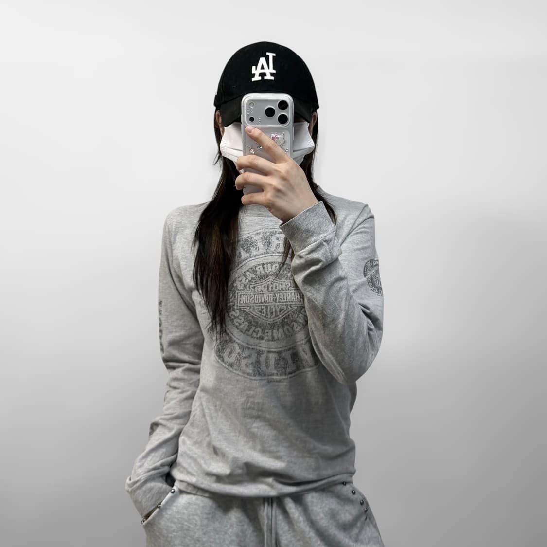 할리데이비슨 서울 에디션 롱슬리브 그레이 상품이미지1