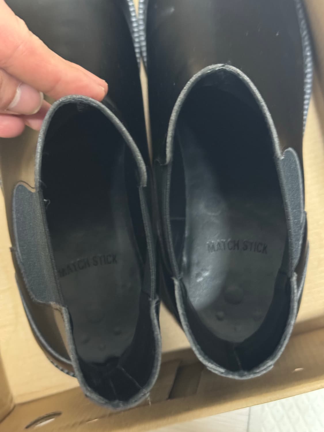 (새상품) 남자 천연 소가죽 키높이 첼시 부츠 275 상품이미지4