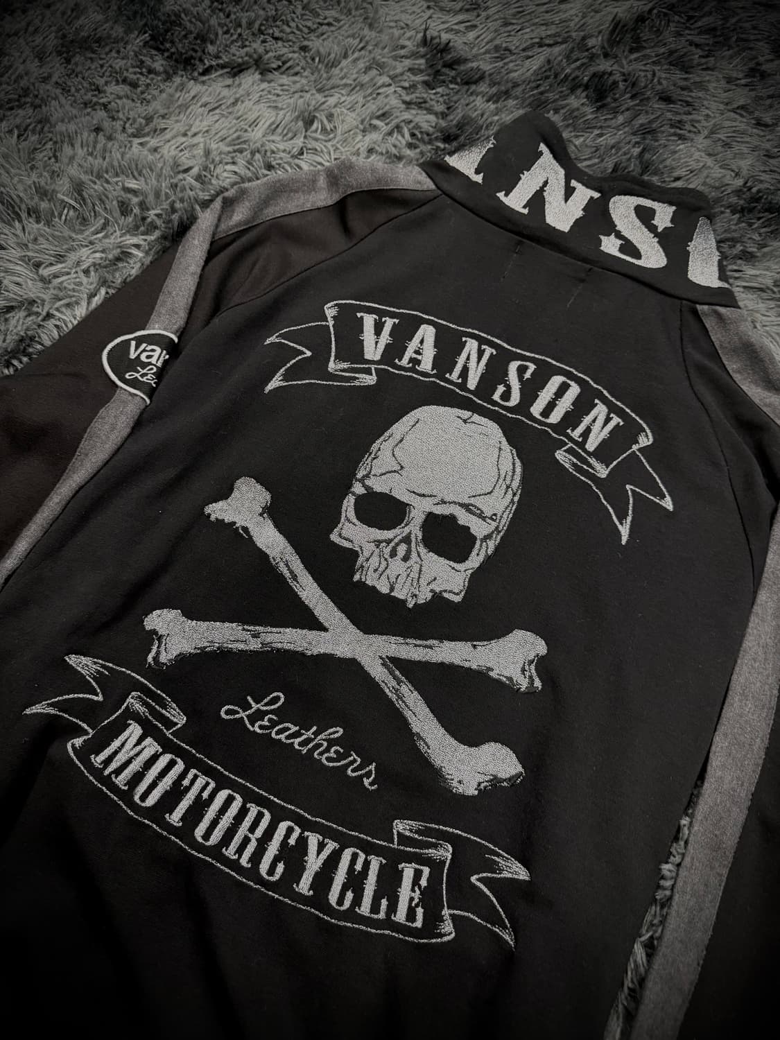 Vanson 실버 스컬 블랙 트랙져지 상품이미지7