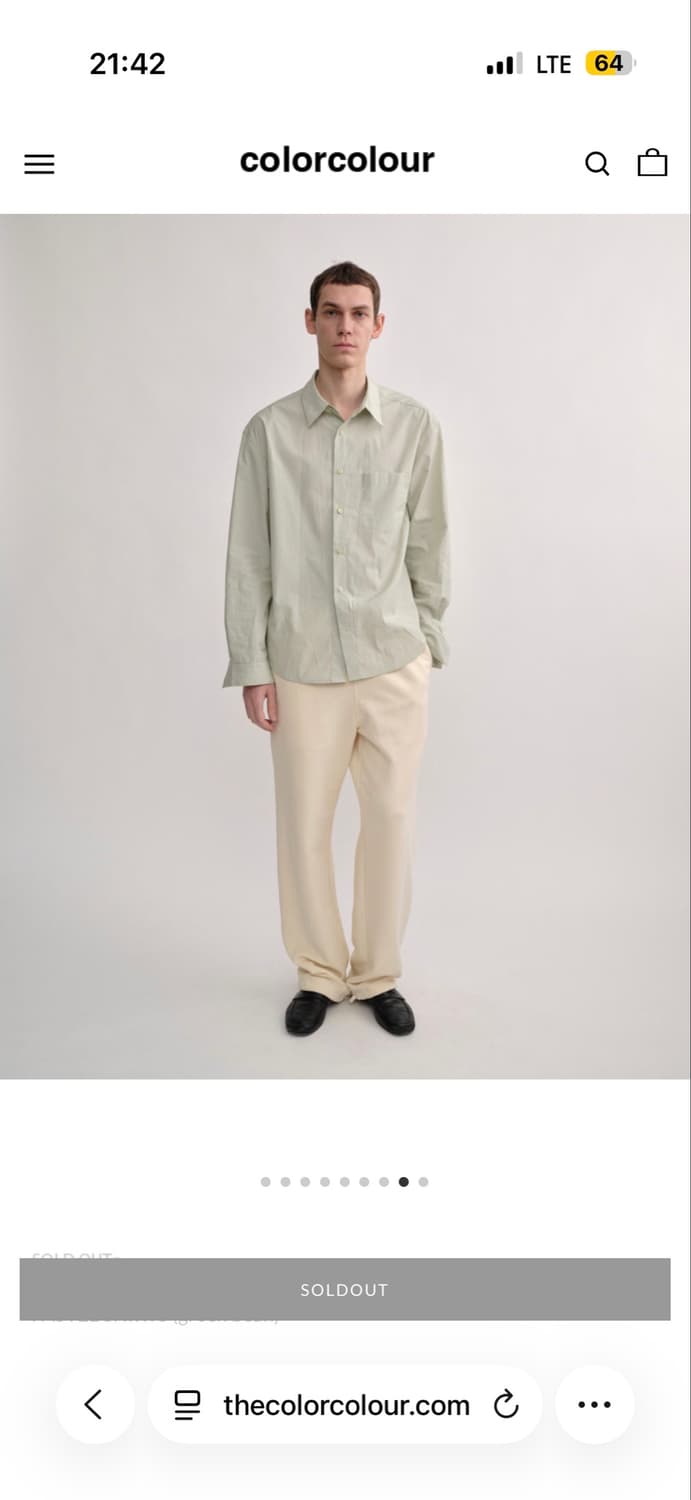 Colorcolour PASTEL SHIRTS (green bean) 1 상품이미지1