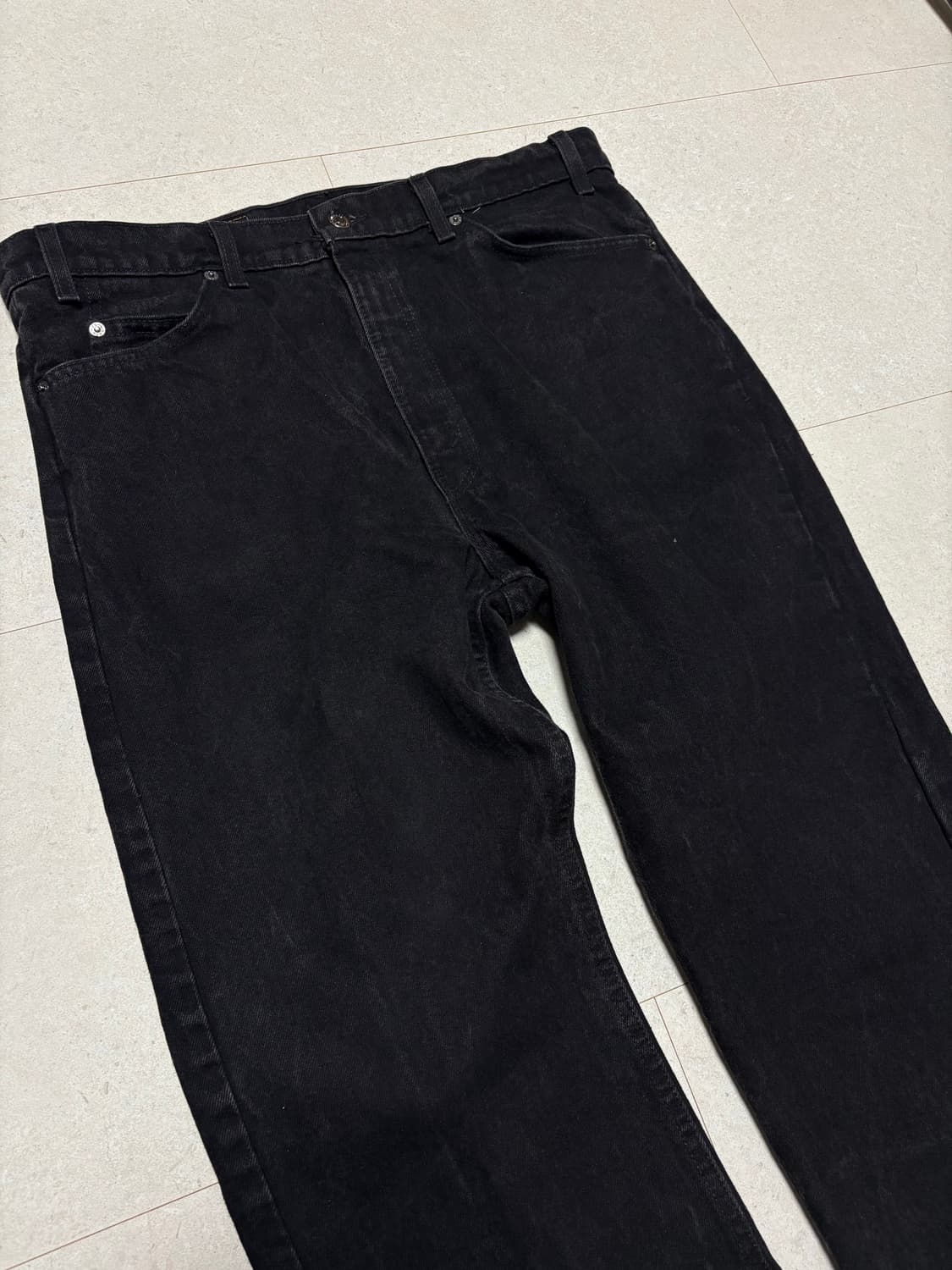 90s levi's 505 오렌지탭 블랙진 Made in USA 상품이미지2