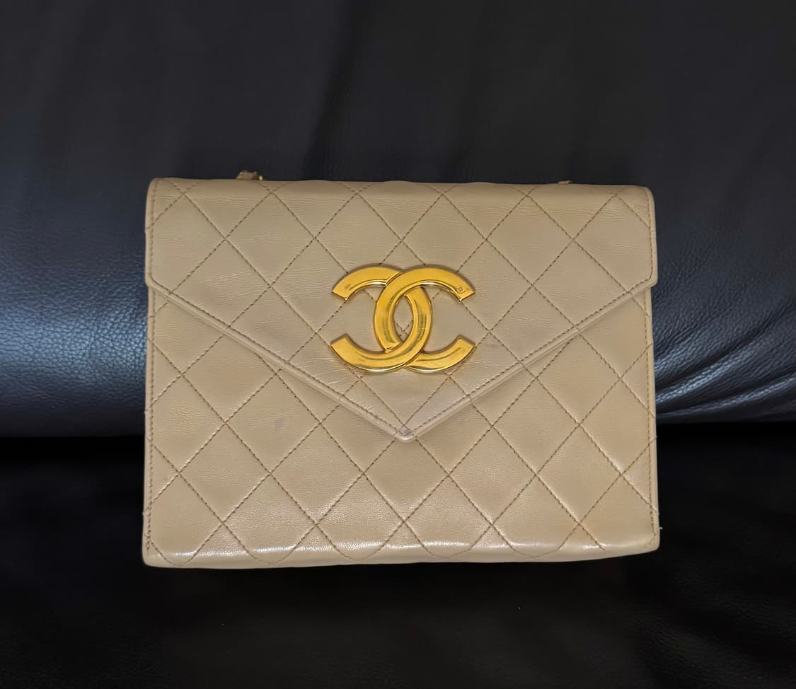 샤넬 빈티지 엔빌로프 숄더 크로스백 베이지 상품이미지9
