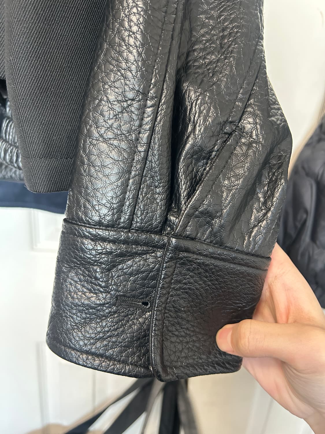 자라 생로랑맛 레더자켓 s 상품이미지3