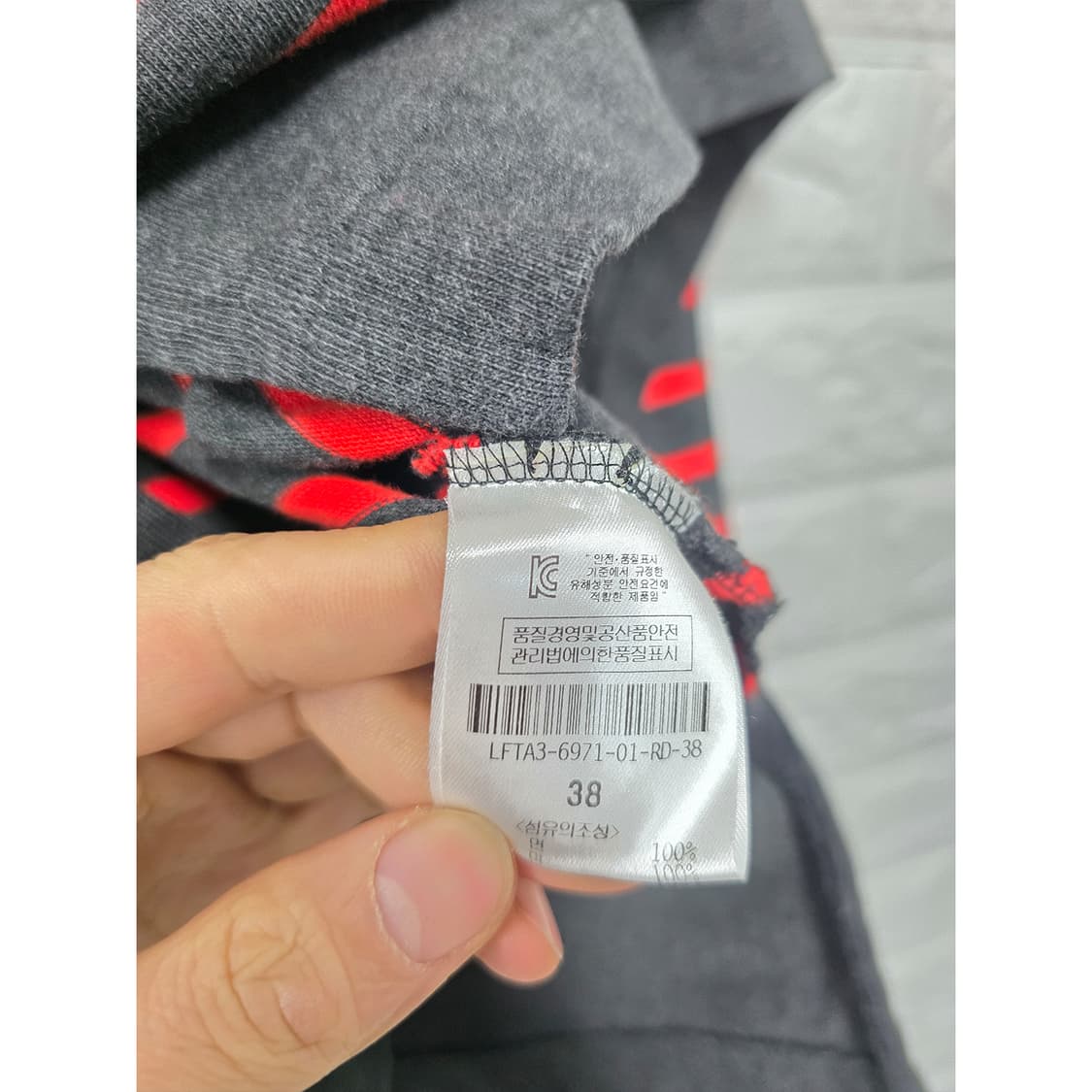 택포_ 럭키슈에뜨 스트라이프 긴팔 티셔츠 M 상품이미지3