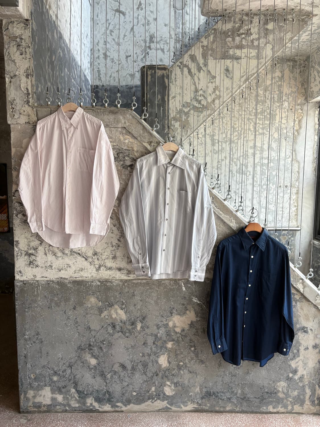 L Q Y’s for men design Pink Stripe Shirt 상품이미지10