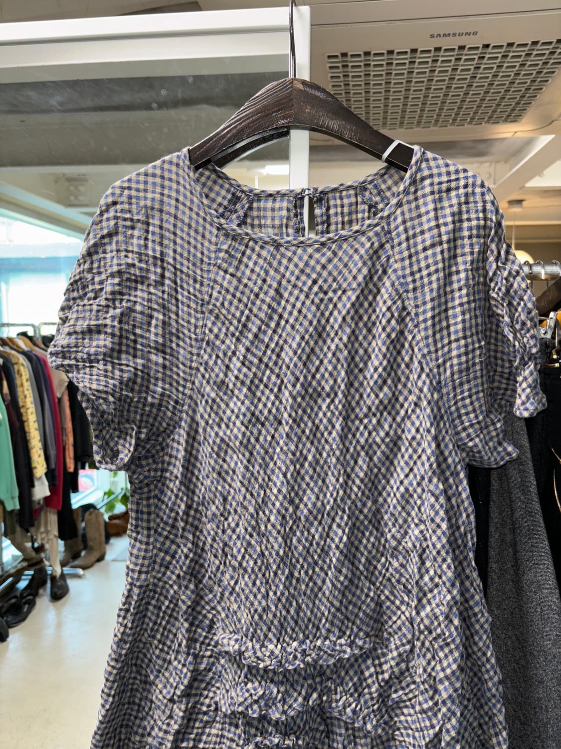 센소유니코 io comme io 체크 원피스 상품이미지3