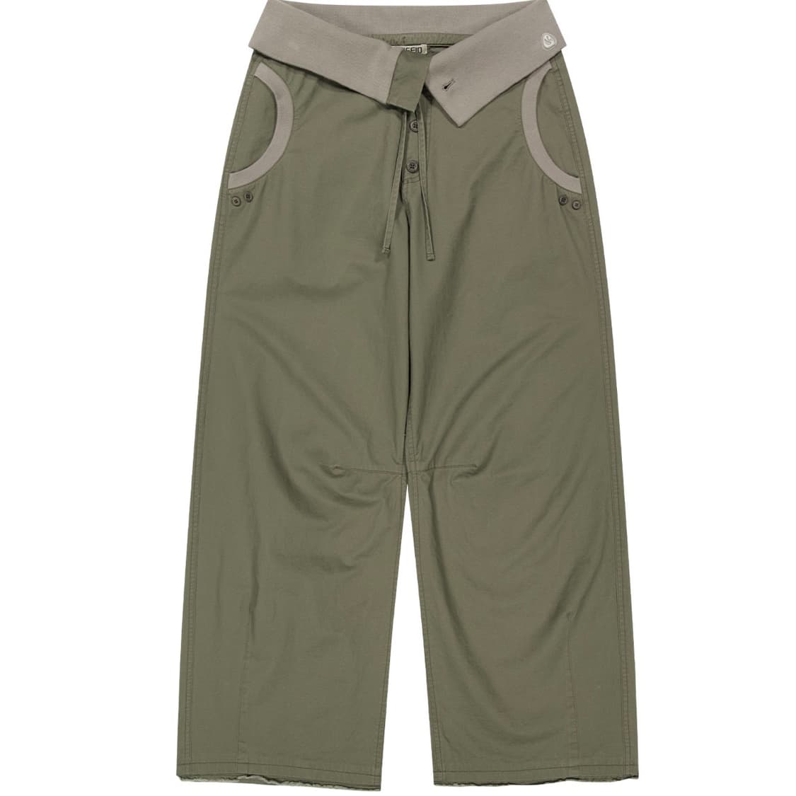 코이세이오 폴드 팬츠 카키 상품이미지1