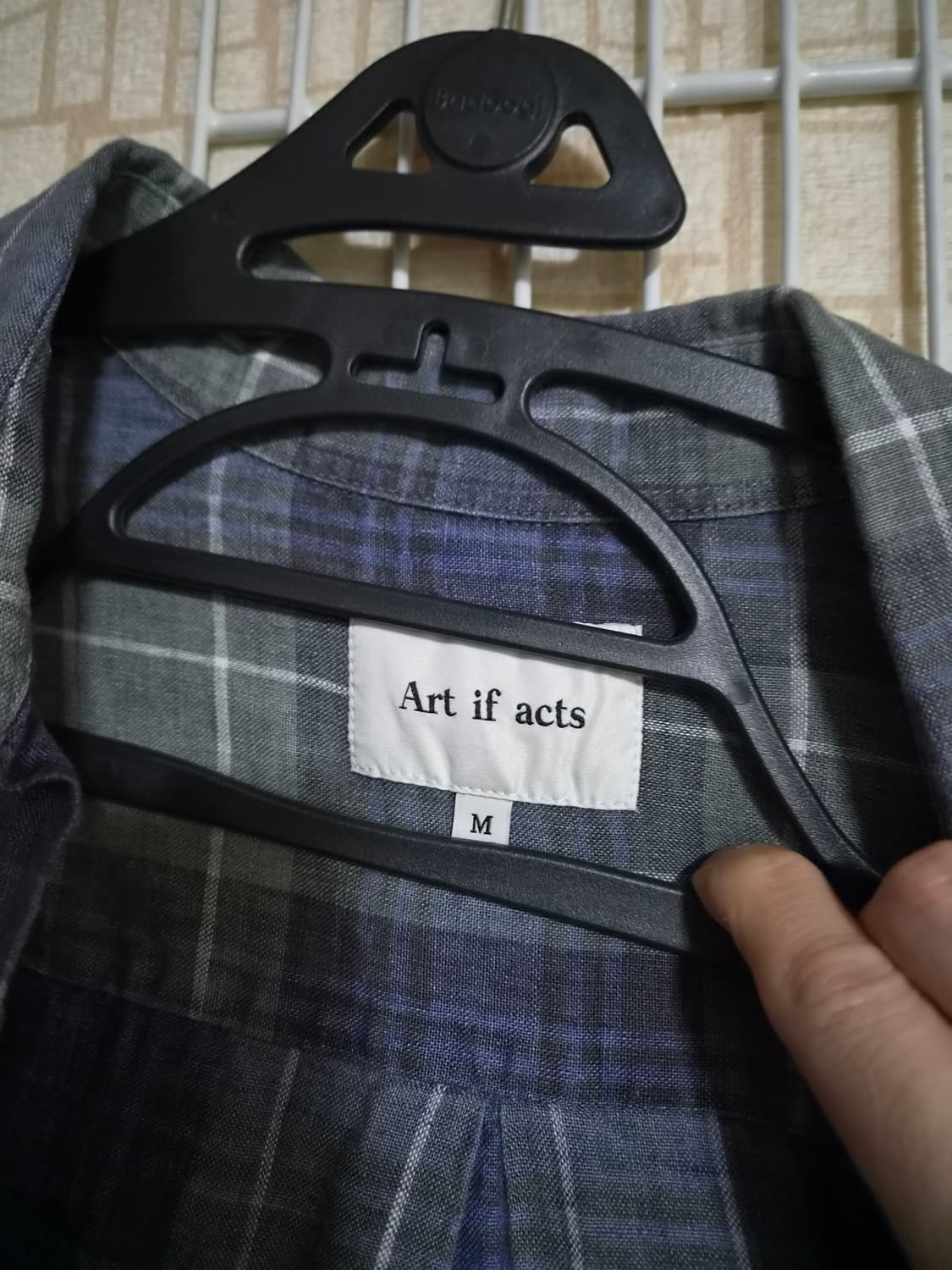 [M] 아트이프액츠 린넨 프렌치 체크 셔츠 상품이미지2