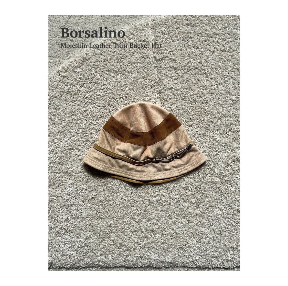 Borsalinos 몰스킨 레더 버킷햇  상품이미지1