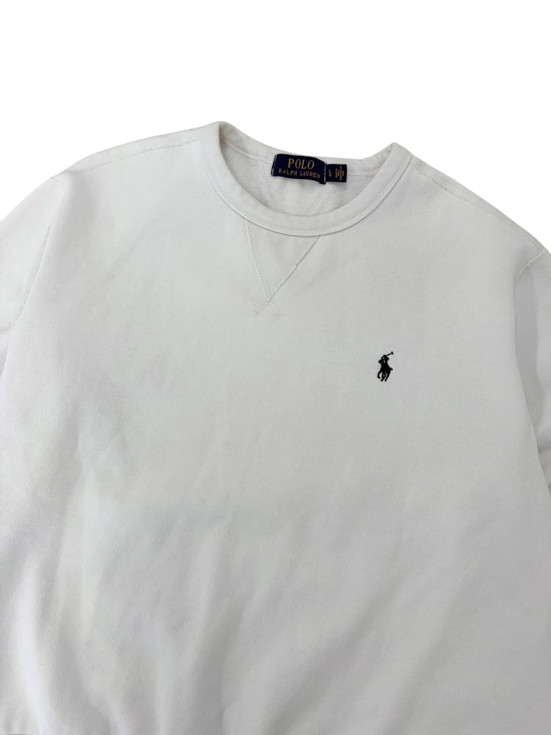폴로 스웻셔츠 맨투맨 화이트 (L) 상품이미지2