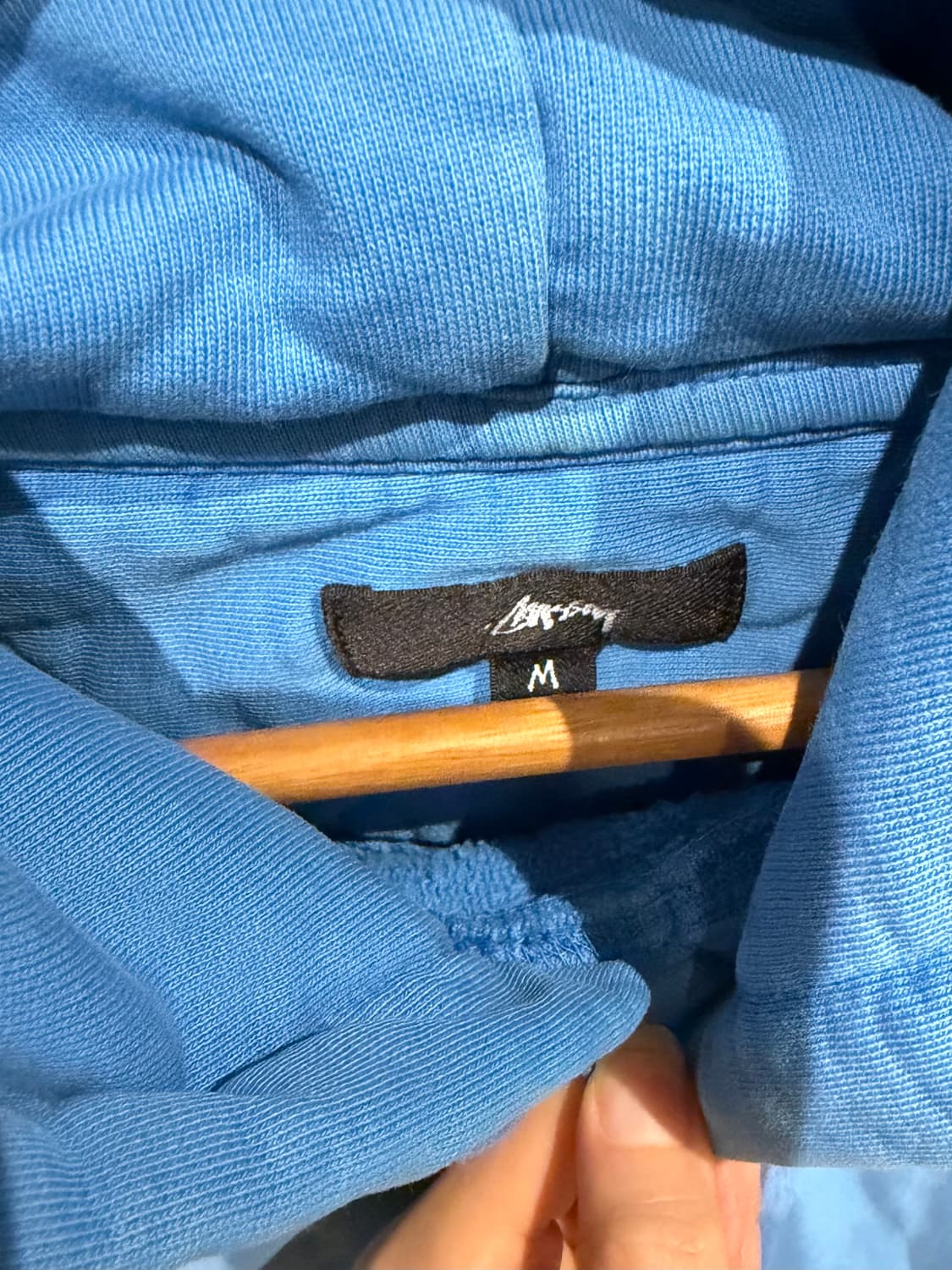 스투시 후드티 블루 M 상품이미지3