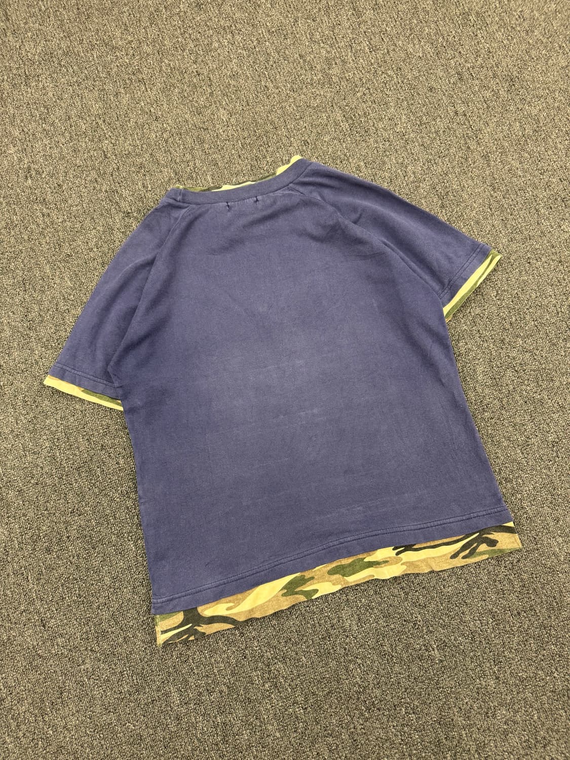 M)Japanese vintage 프린팅 카모 레이어드 네이비 반팔 상품이미지6