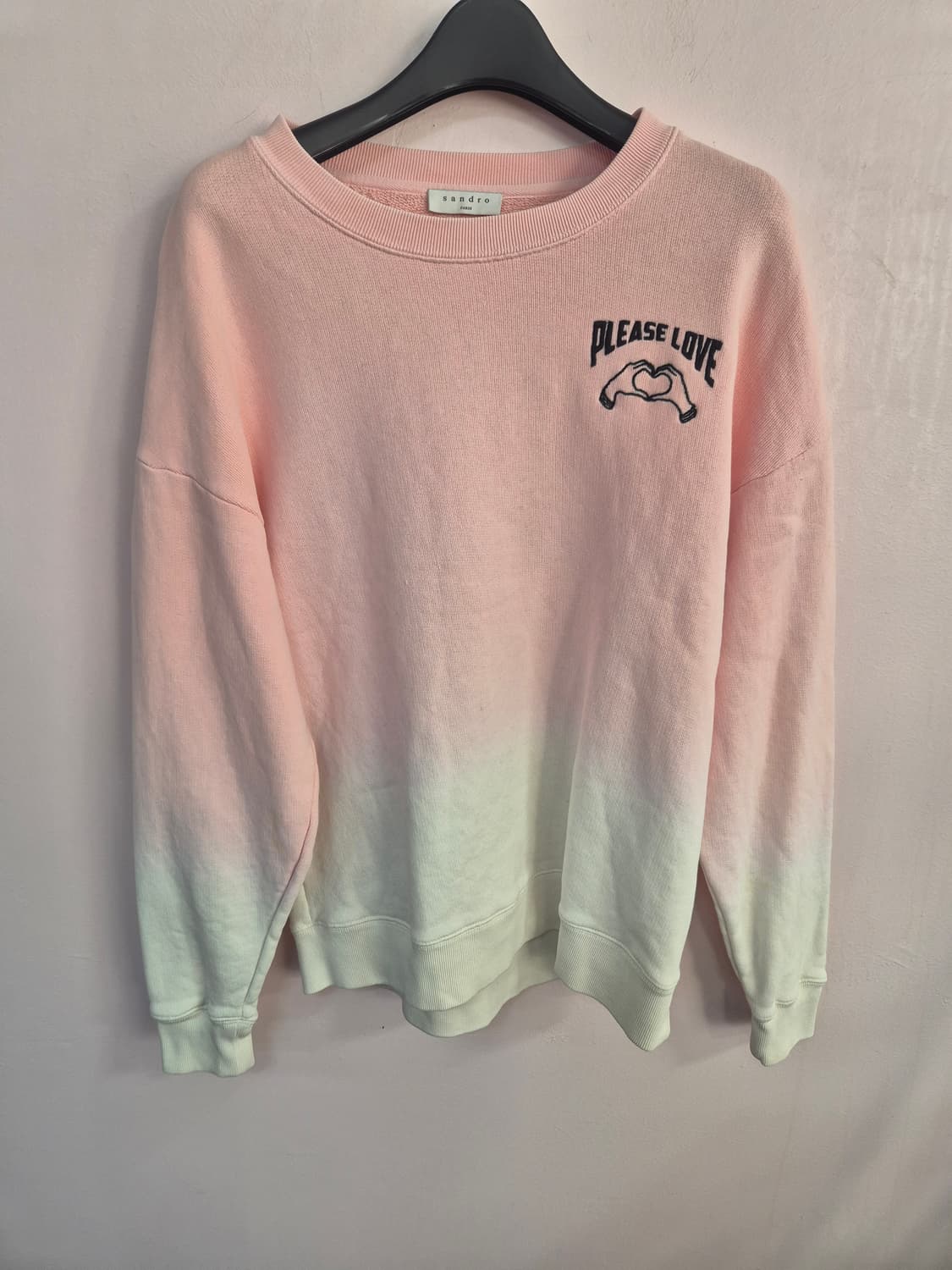 산드로 핑크 그라데이션 맨투맨 티셔츠 상품이미지2