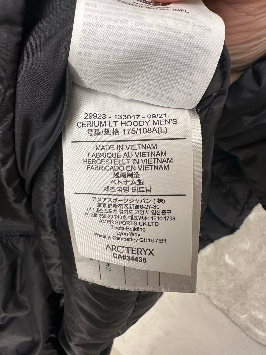 아크테릭스 세륨 후디 블랙 L 상품이미지4