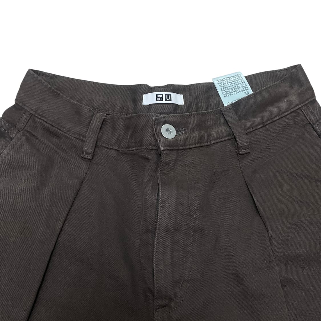 유니클로 U 데님턱팬츠 브라운 24 상품이미지5
