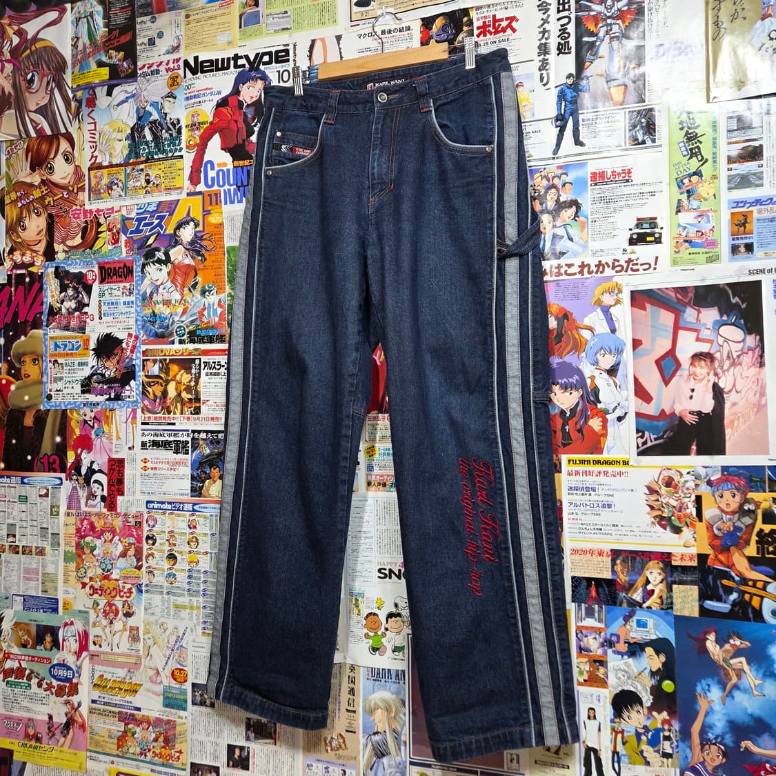 칼카니 사이드 라인 올드스쿨 카펜터 힙합 팬츠 상품이미지3