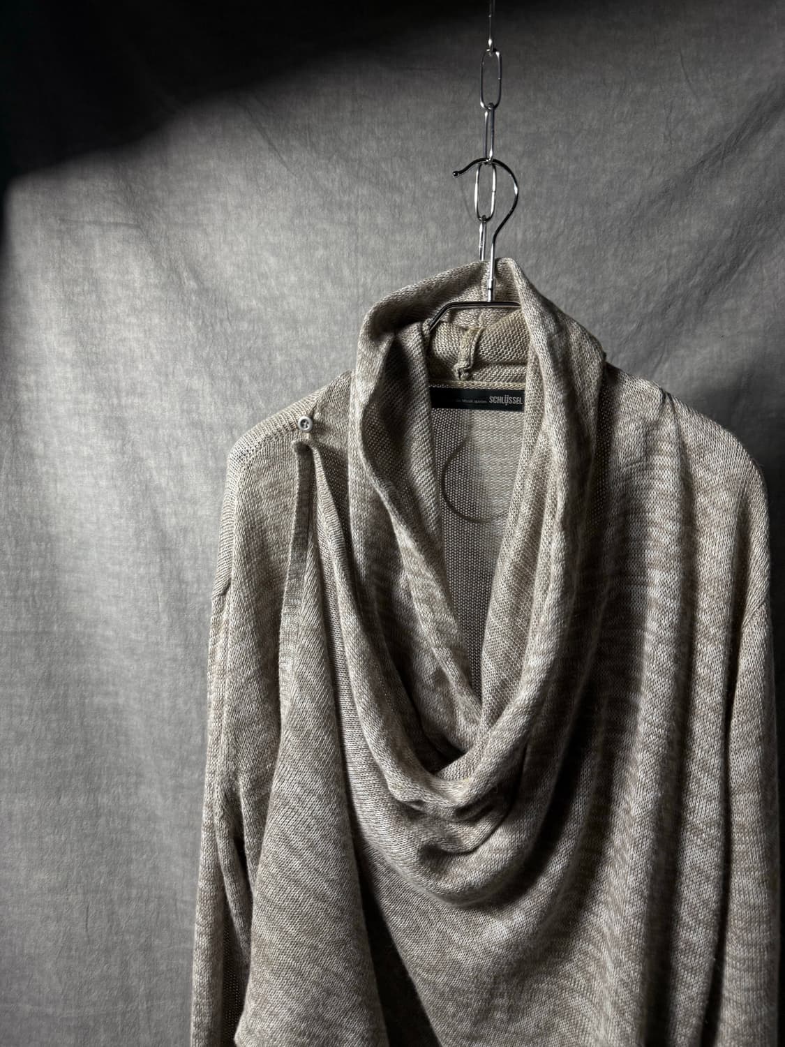 SCHLÜSSEL Linen Blend Drape Cardigan   상품이미지2