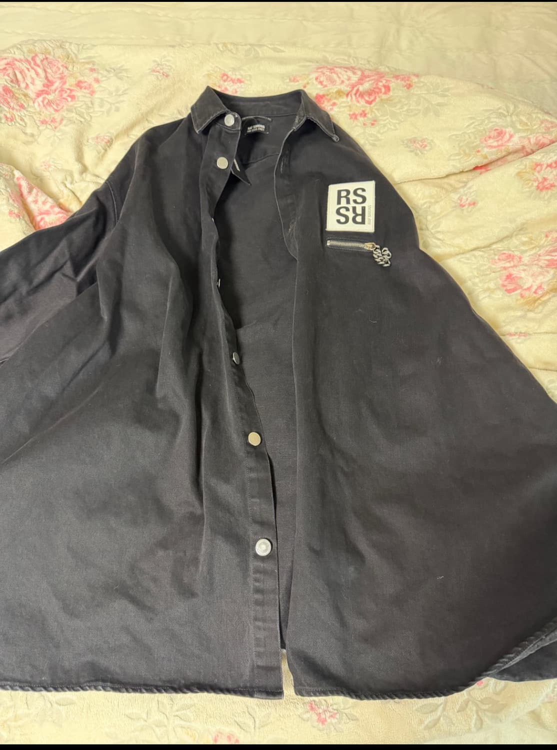 [L] 라프시몬스 체인 데님 셔츠 상품이미지1