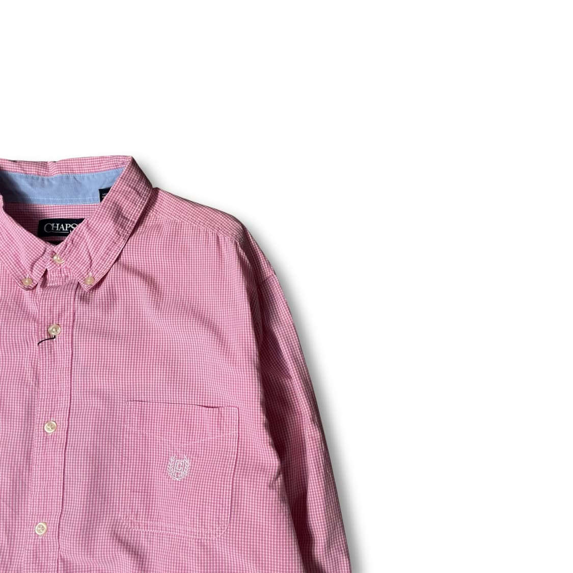 챕스 핑크 마이크로 체크 패턴 긴팔 셔츠 2XL 상품이미지2