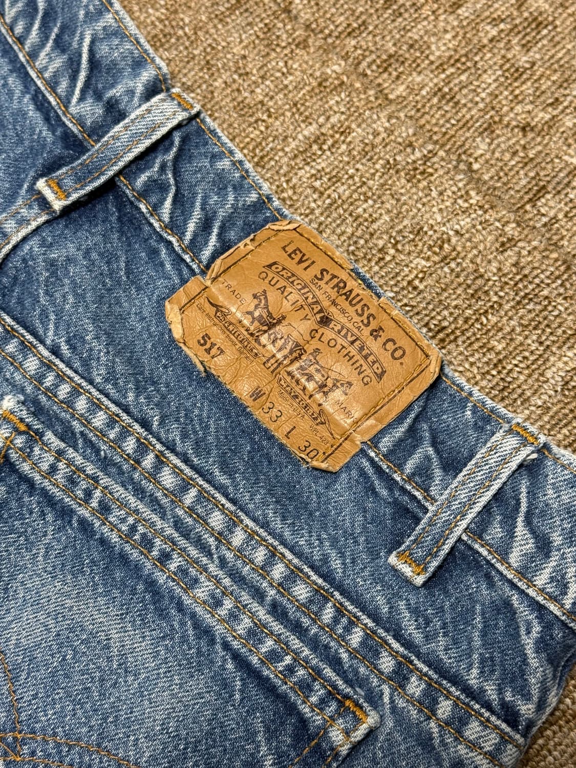 리바이스 517 빈티지 플레어 데님 부츠컷 청바지 33x30 팝니다 상품이미지1