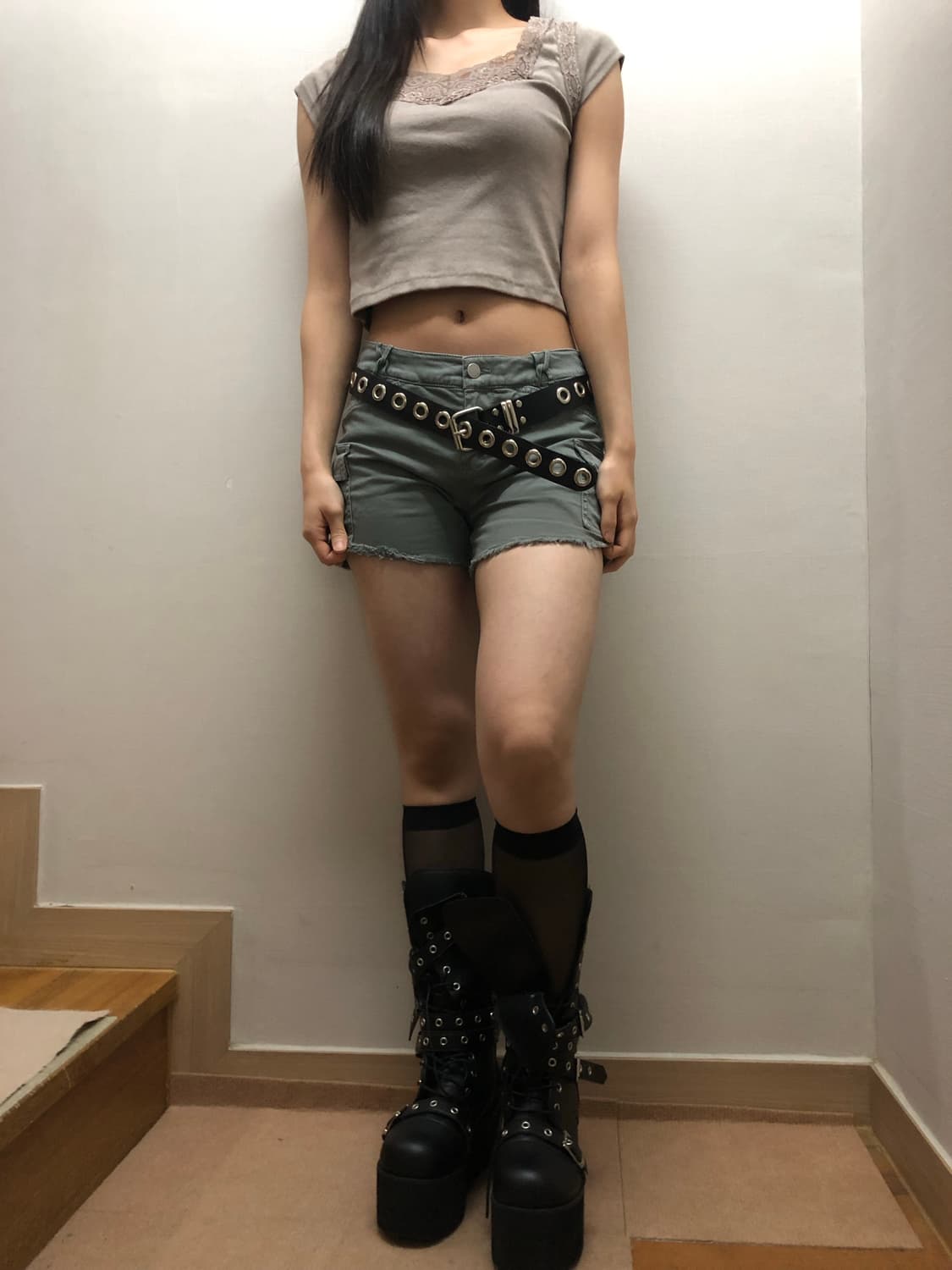 빈티지 타미힐피거 카키 카고 팬츠 상품이미지4