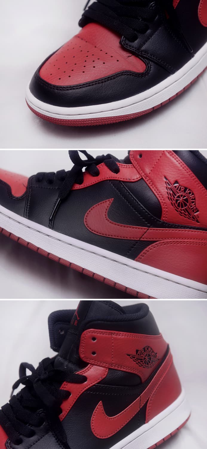 신품급) 나이키 에어 조던1 미드 브레드밴드 (US8 / 255-260) 상품이미지7