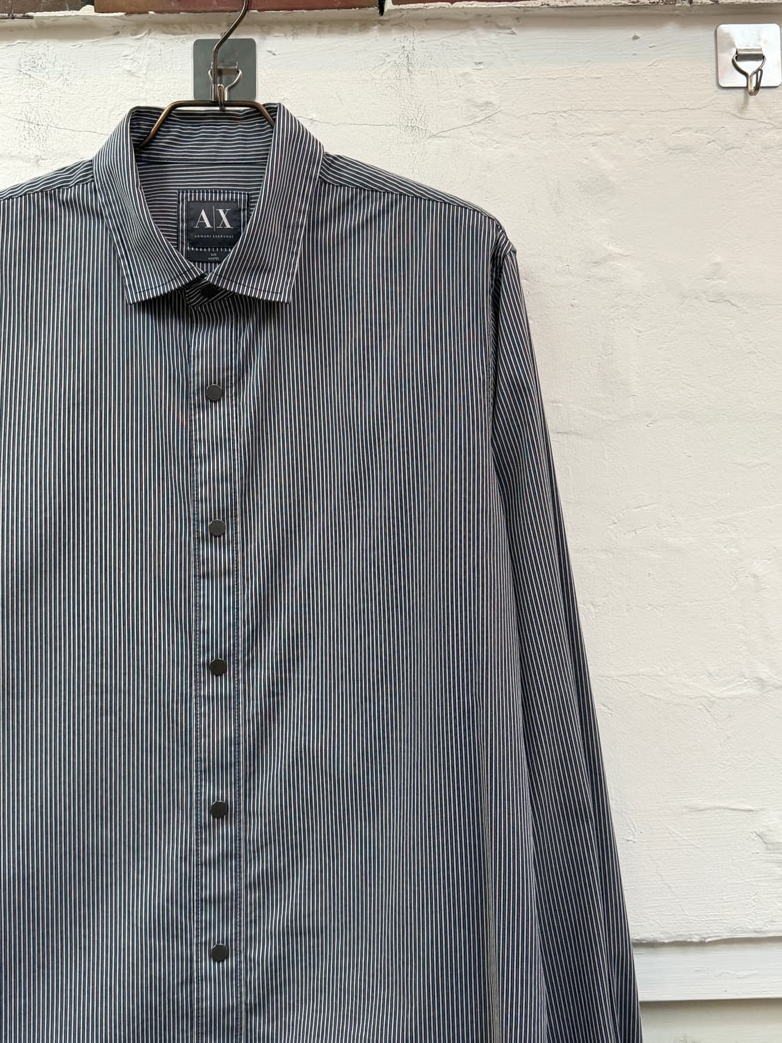 Armani Exchange 스트라이프 슬림 셔츠 M 상품이미지3
