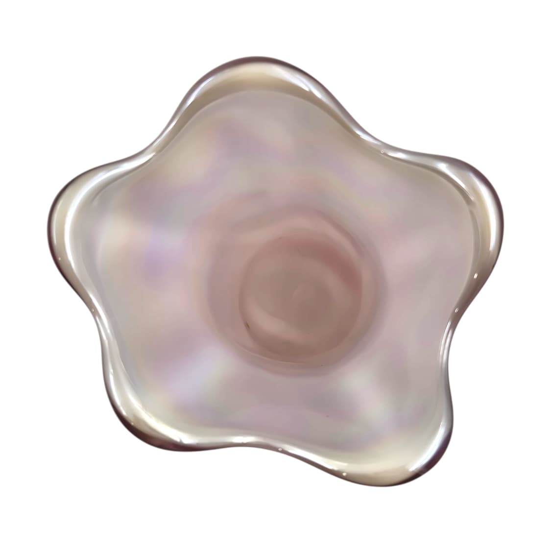 70s 이와츠 아트글라스 스윌 오로라 대형 꽃병 상품이미지4