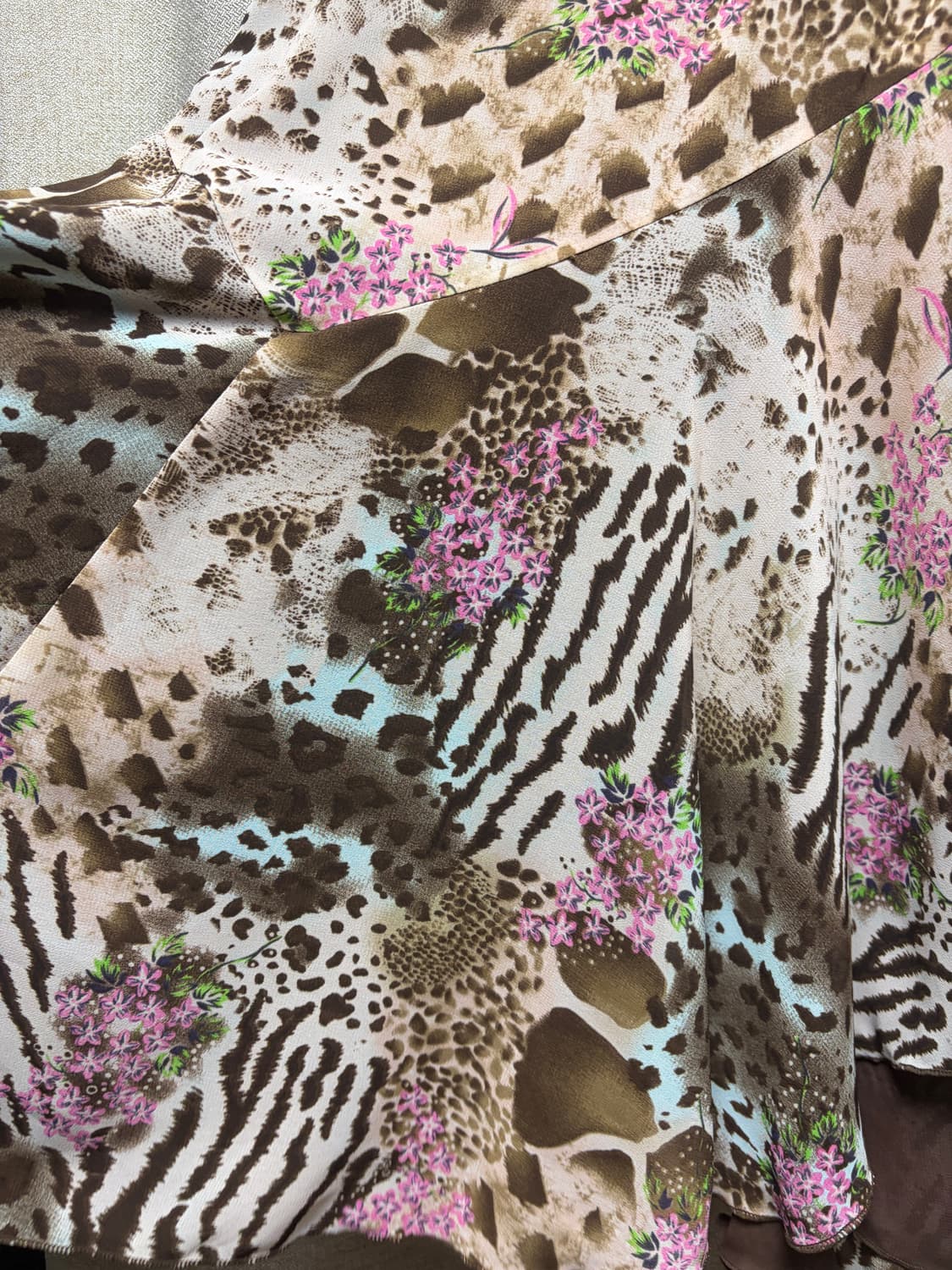 레오파드 지브라 쉬폰 스커트 상품이미지4