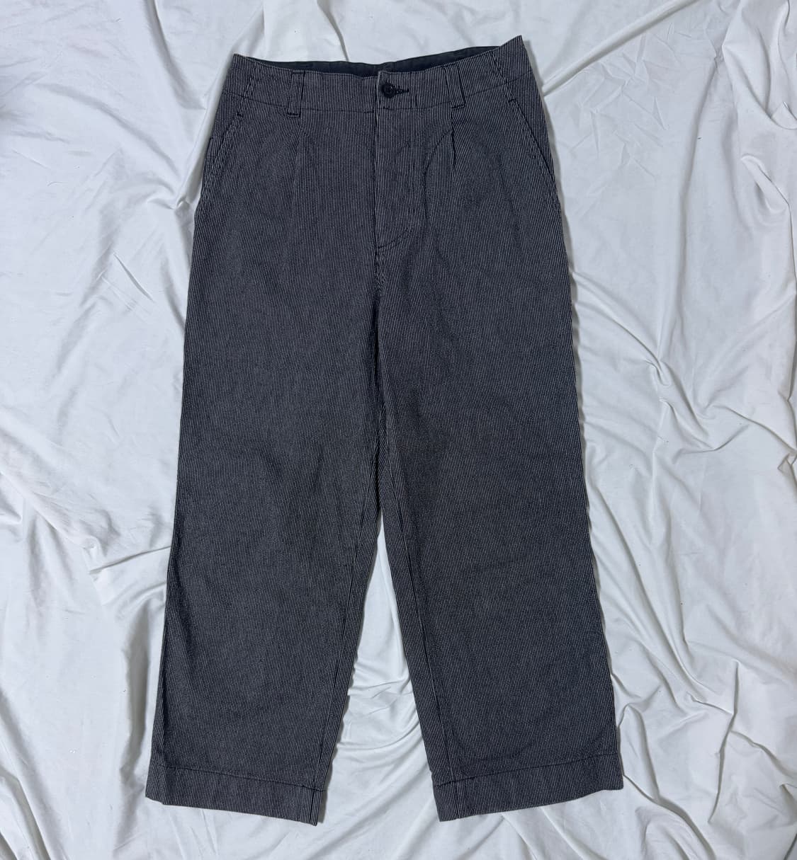 마가렛호웰 mhl신치백 핀 스트라이프 코튼 린넨 팬츠 워크웨어 밀리터리 상품이미지1