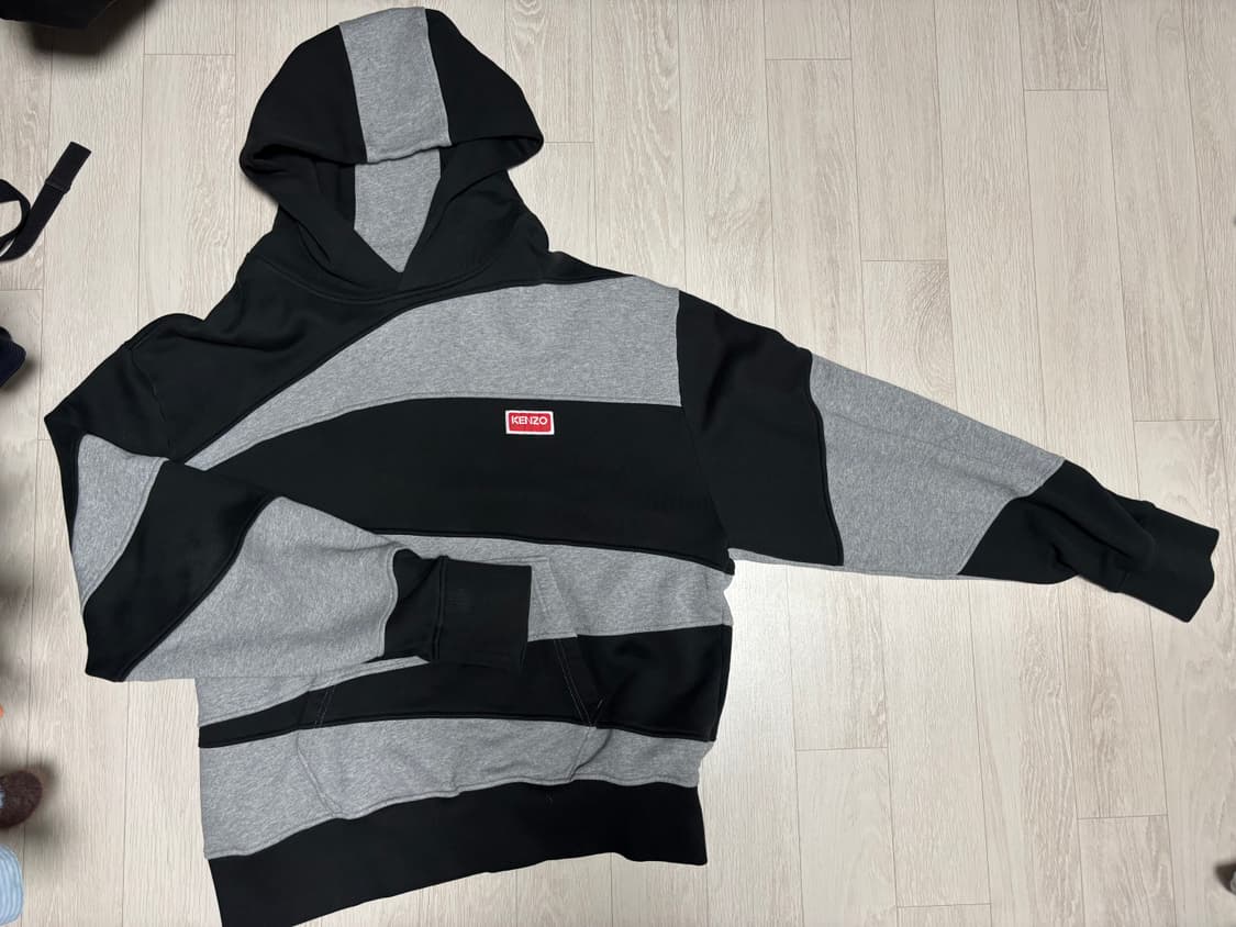 겐조 블랙 패널드 코튼 후드 상품이미지2