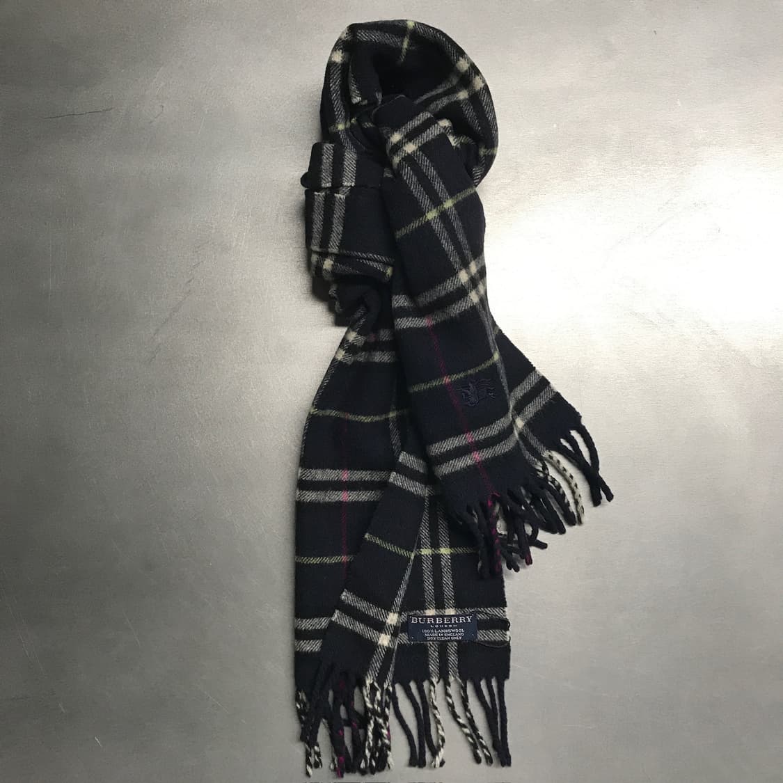 버버리 정품 램스울 머플러 네이비 상품이미지1