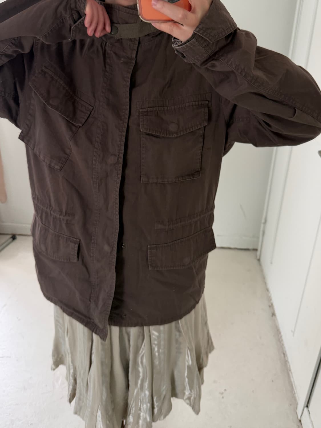 일본빈티지 브라운 코튼 야상자켓 상품이미지2