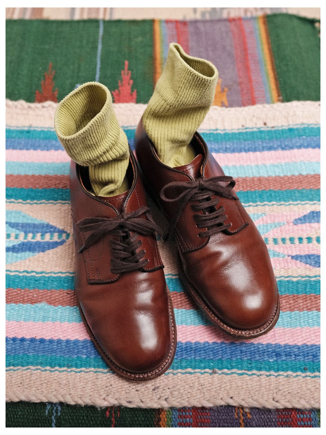 알든 빔즈 별주 카프 브라운 플레인 토 더비 6.5D/모디파이드 라스트 상품이미지1