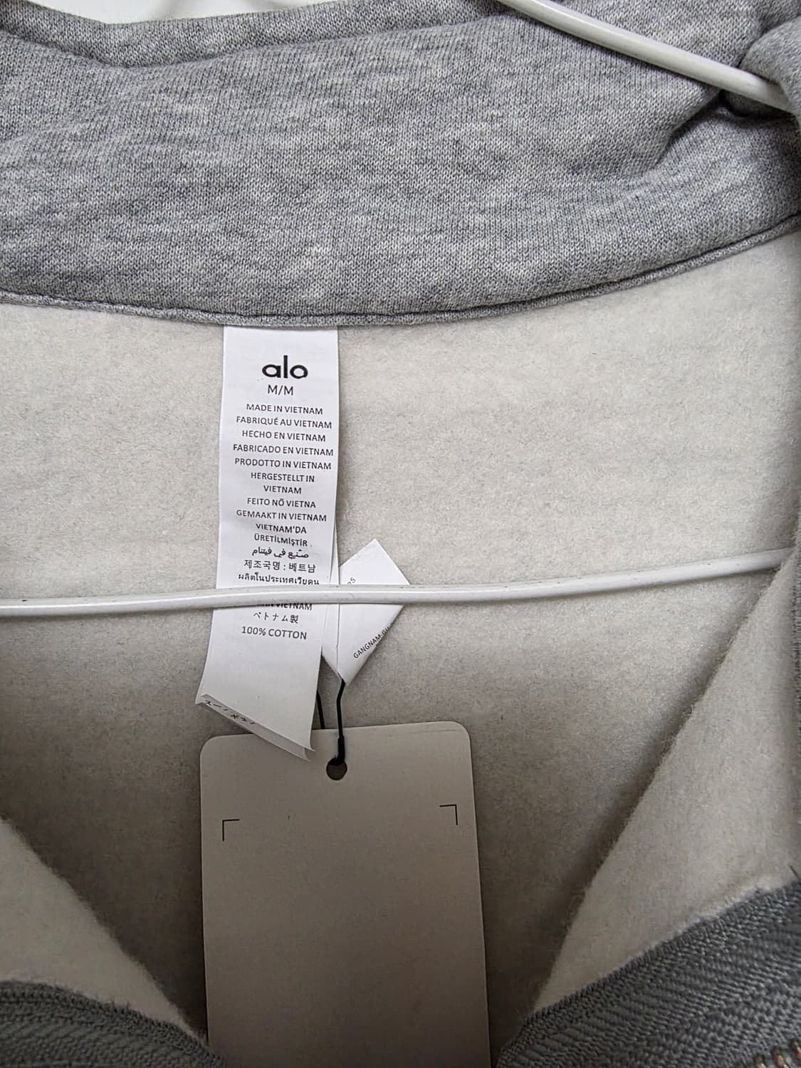 Alo 하프집업 그레이 미듐 맨투맨 상품이미지4