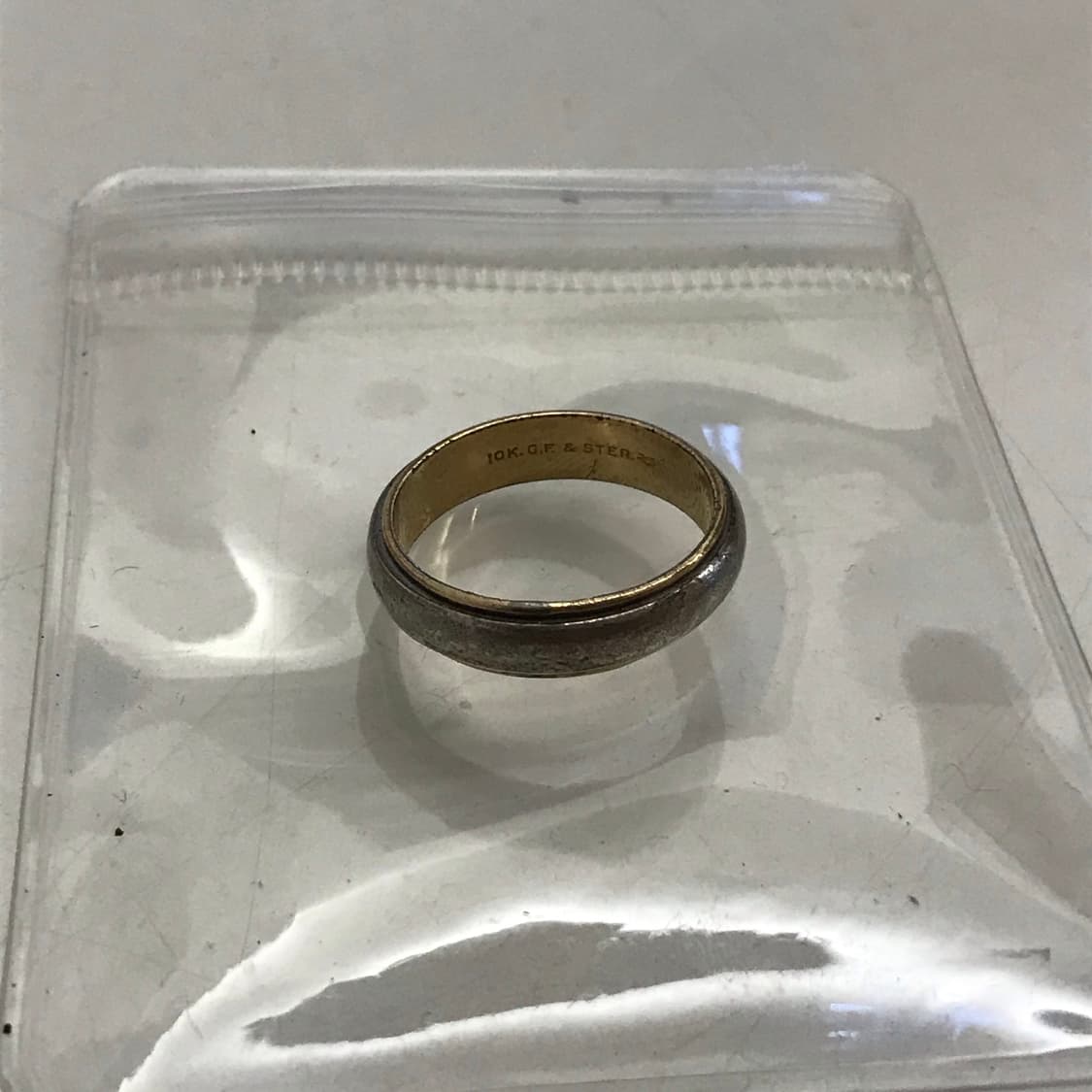 빈티지 실버 밴드링 10k. Gf 스털링 실버 상품이미지3