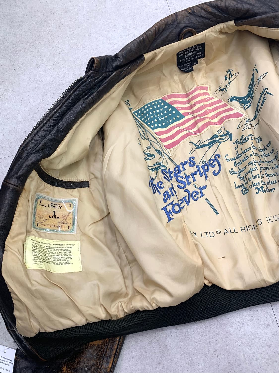 Avirex 아비렉스 A-2 소가죽 자켓 상품이미지5