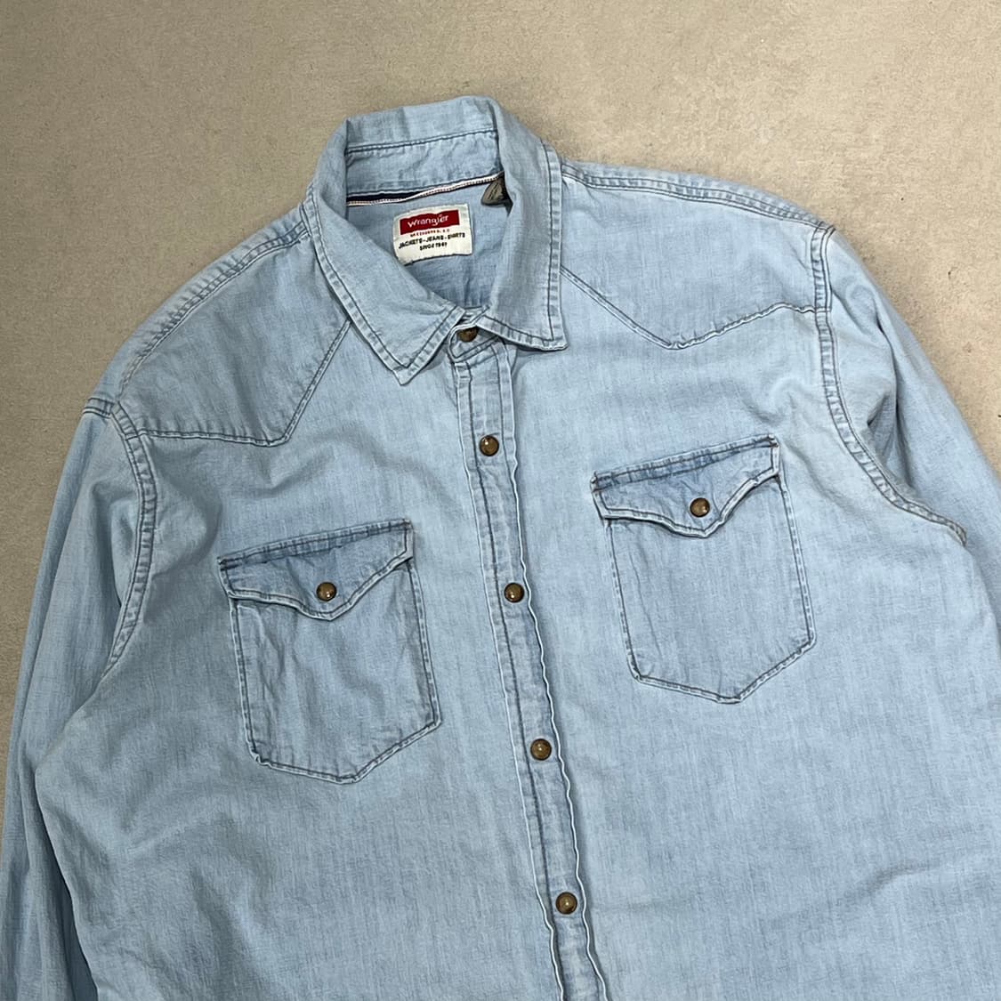 랭글러 투포켓 데님셔츠 s08859 상품이미지3