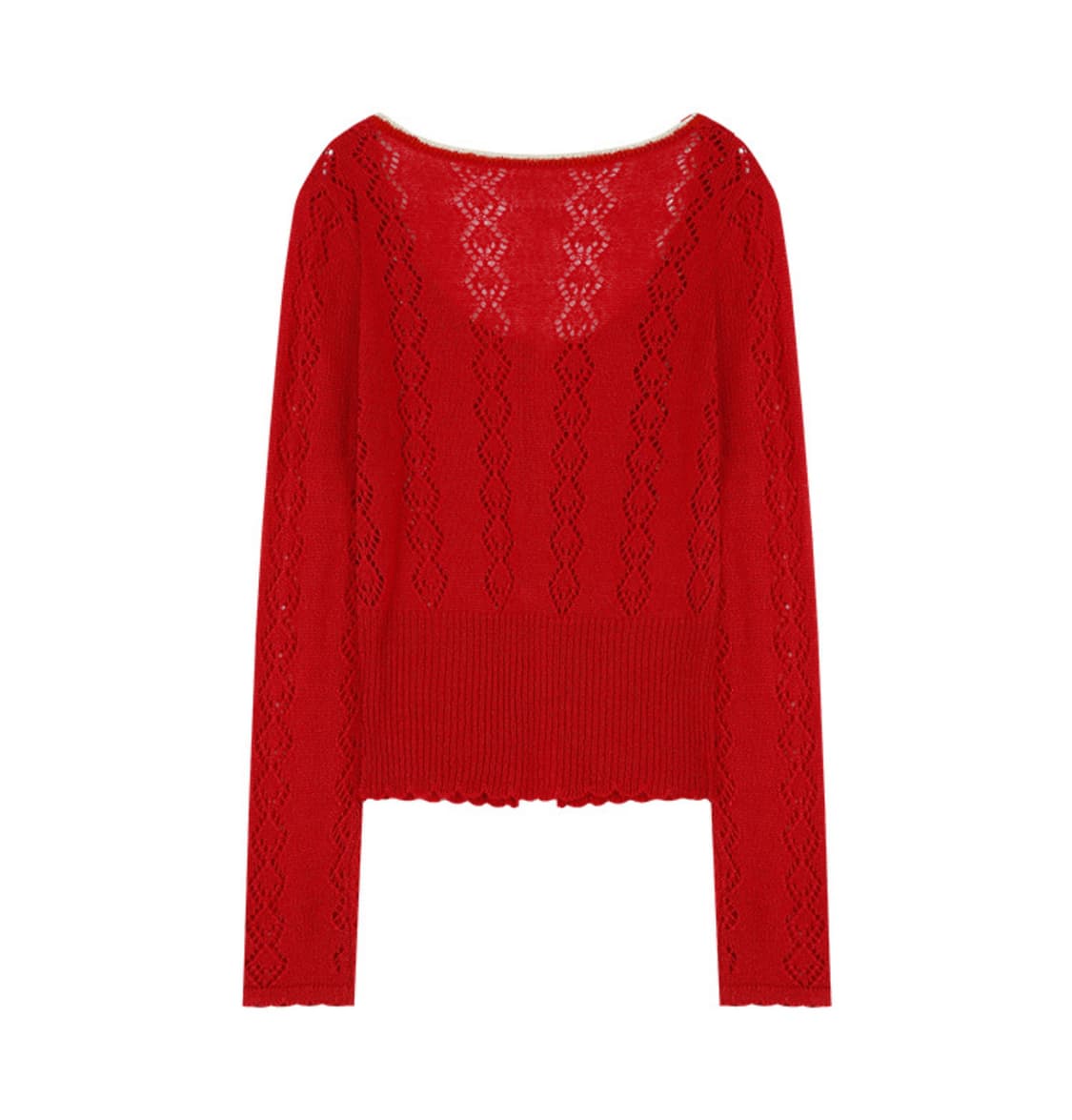 마가린핑거스 리본 가디건 니트 SCALLOP RIBBON CARDIGAN 상품이미지4