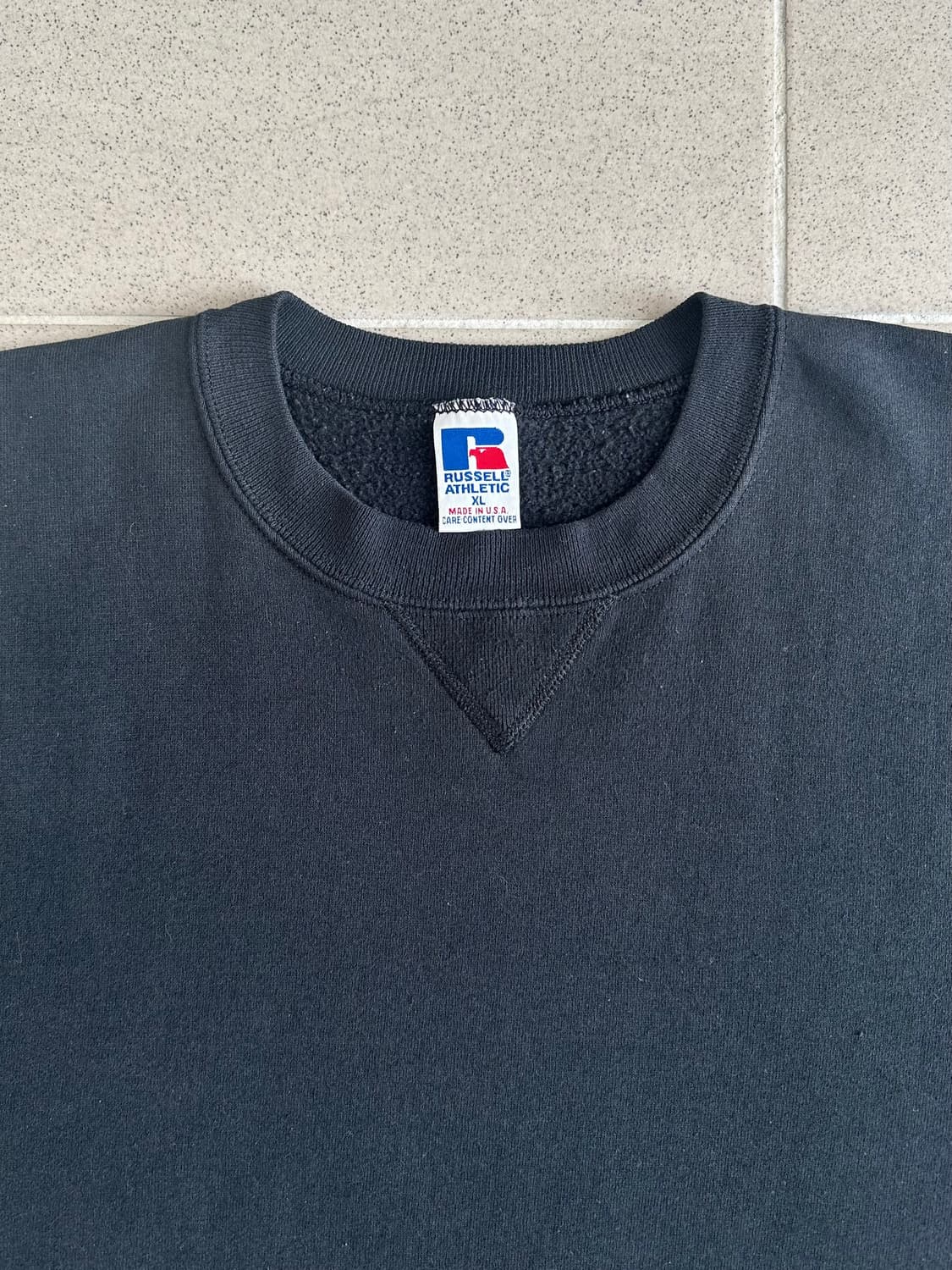 90s 빈티지 러셀 스웻셔츠 블랙 XL USA 상품이미지3