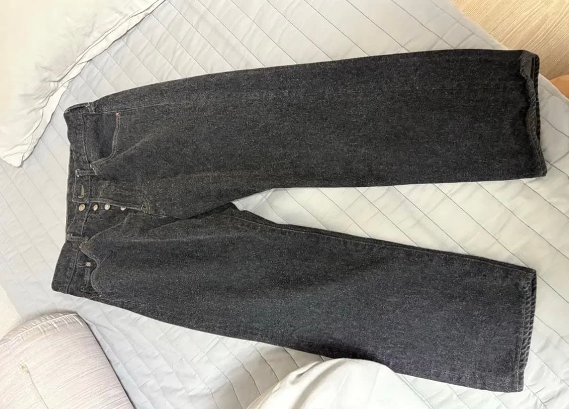 아프레쎄 washed denim pants 블랙 36 상품이미지1