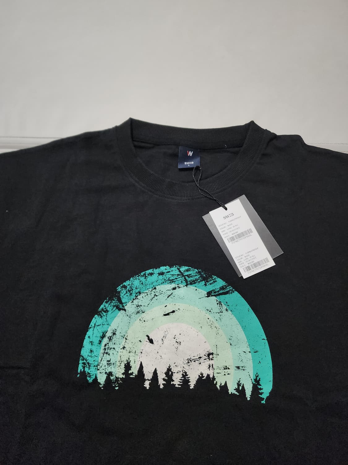 스위브반팔티셔츠블랙L 상품이미지3