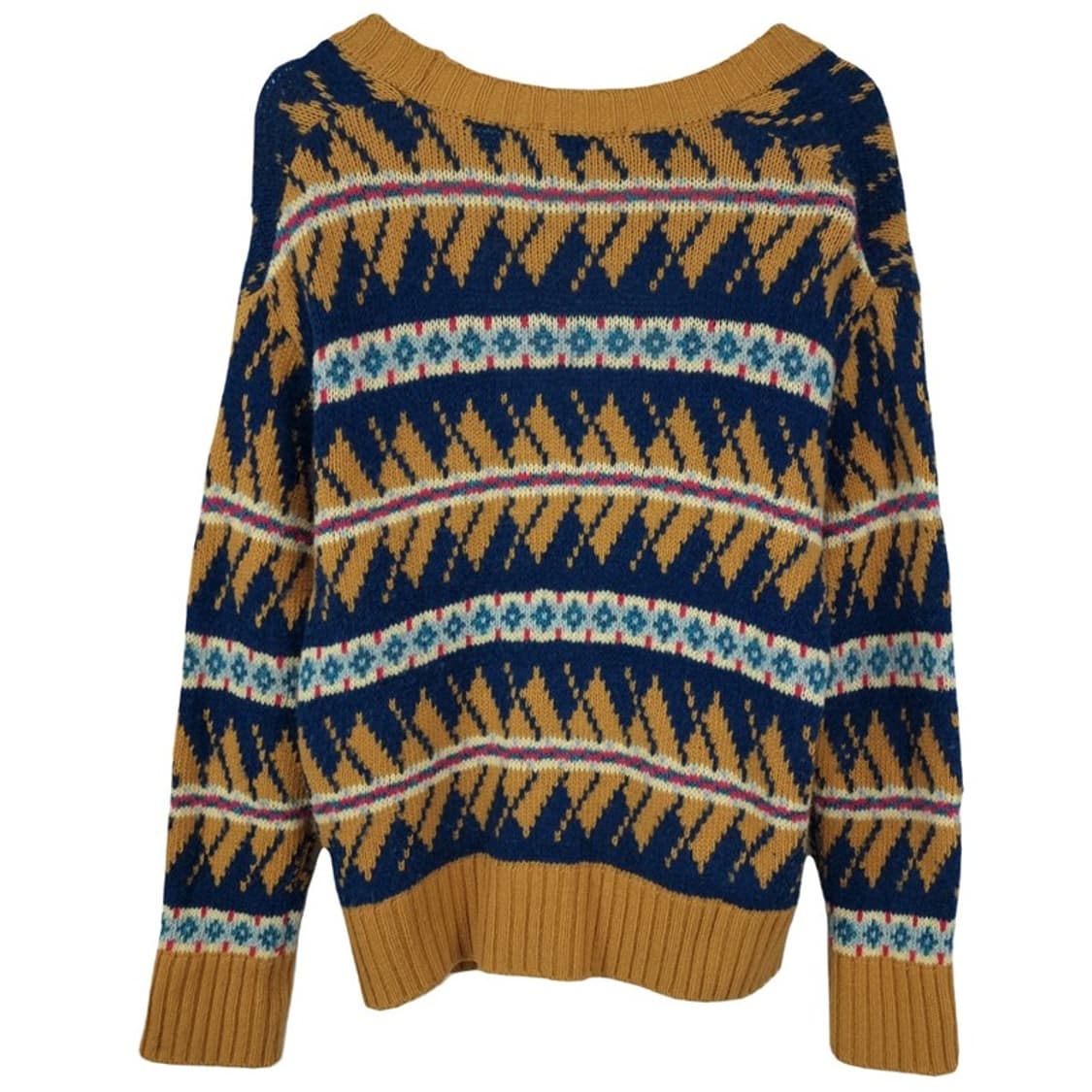 [써스데이아일랜드] 에스닉 패턴 브이넥 니트 가디건 M19111 상품이미지3