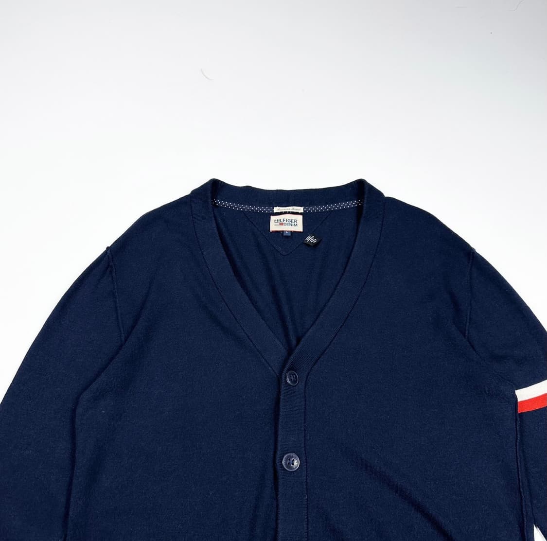 타미힐피거 플래그 네이비 니트 가디건 (L) 상품이미지1