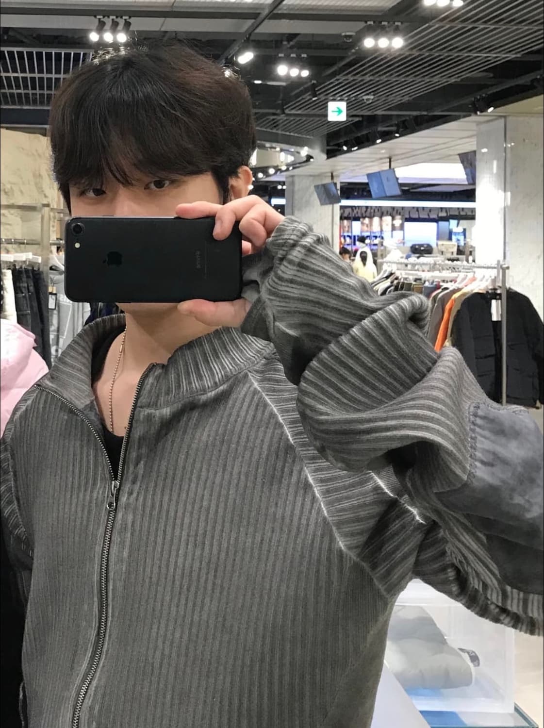 에이시네틱스 집업 가디건 그레이 상품이미지1