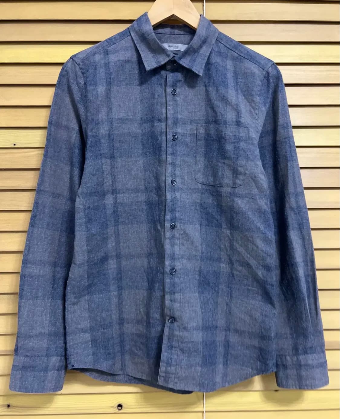 시리즈 남성 그레이 체크긴팔셔츠 95 상품이미지2